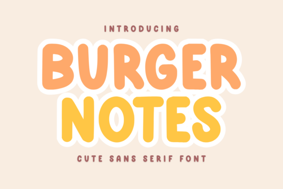 Burger Notes: A Handwritten Display Font for Modern Marketing and Digital Design
