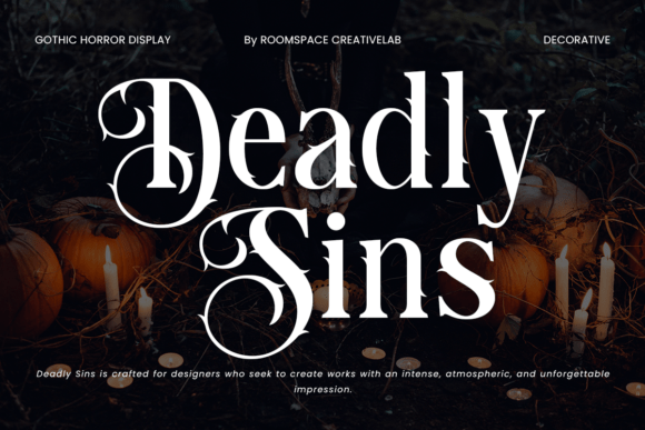 Deadly Sins: A Gothic-Inspired Display Font for Bold Editorial Design