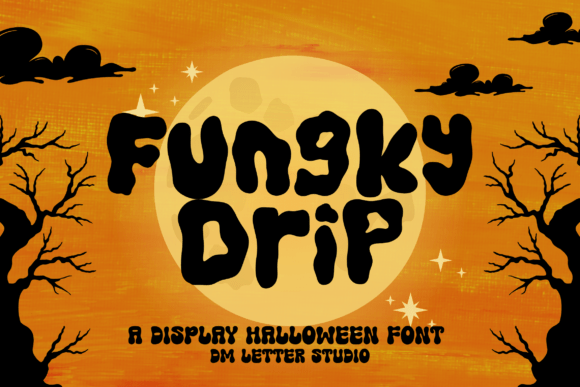 Fungky Drip Font: A Playful Display Typeface for Seasonal Design