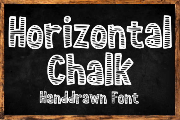 Horizontal Chalk Font for Handmade Crafts