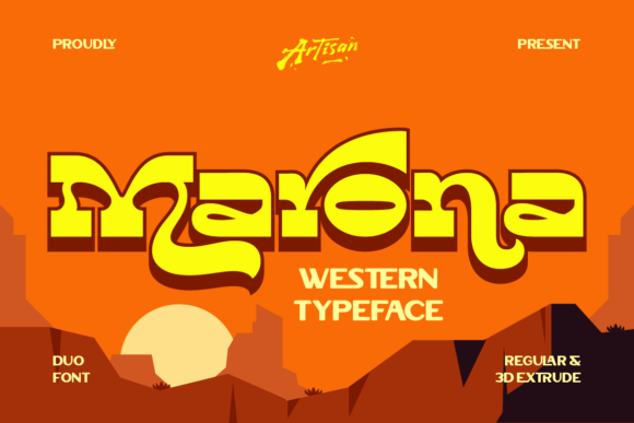 Marona Font: Bold Western Style for Digital Marketing