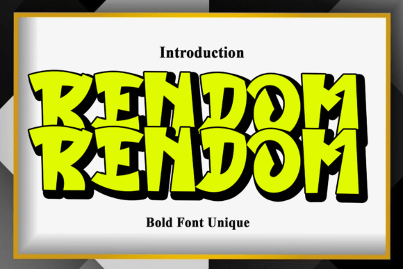 Rendom: A Playful Typeface for Bold Editorial Design