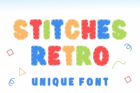 Stitches Retro Font: Handmade Charm for Makers