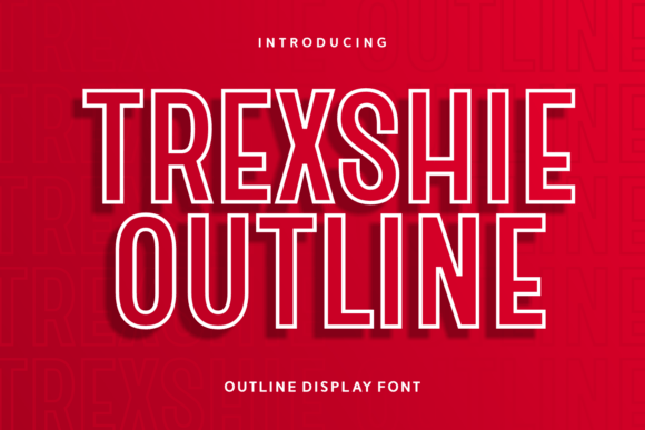 Trexshie Outline Font for Modern Craft Projects