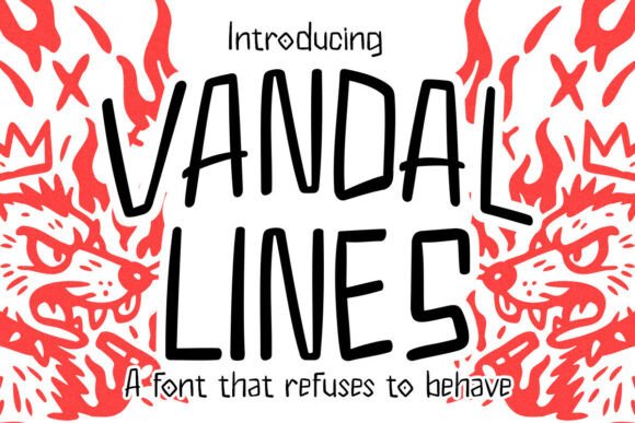Vandal Lines Pua Font: Raw Display Type for Bold Branding