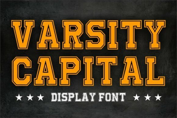 Varsity Capital Font: Bold Display Type for Campaigns