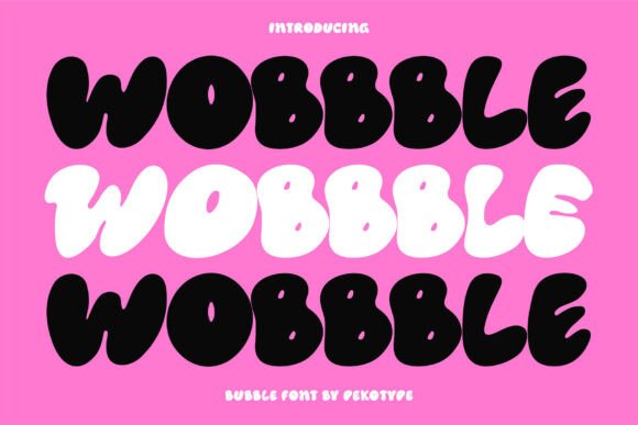 Wobbble: A Y2K-Inspired Display Font for Playful Editorial Design